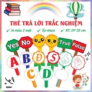 A4 Answer Card for Multiple Choice Answers Laminated plastic Printing on 2 Sides_Teaching Tools (Qua