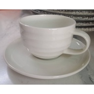 Ceramic Coffee Cup With Saucer Size 8 Ounces (White) The Product Takes 3 Days To Deliver.
