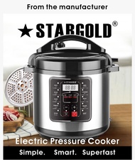 Electric Rice Cooker 10 In 1 Electric Pressure Cooker STARGOLD SG-336 Stainless Steel Body, 6L/8L Capacity. 1000 Watts