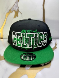 Topi New Era Black Kelly Green Boston Celtics 9FIFTY Snapback