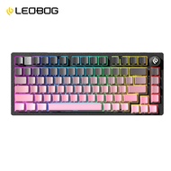 ♞,♘AULA LEOBOG Hi75 75% Side Engraving Mechanical Keyboard 81 Keys Wired Hot Swap RGB Gasket Struct
