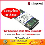KINGSTON 4GB DDR3-1333 LAPTOP NOTEBOOK RAM Memory - KVR13S9S8/4G