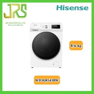 Hisense เครื่องซักผ้า + อบผ้า Inverter ฝาหน้า สีขาว รุ่น WD3Q8543BW ความจุซัก 8.5 กก.+อบ 6 กก. (1 ชิ้น ต่อ 1 คำสั่งซื้อเท่านั้น)