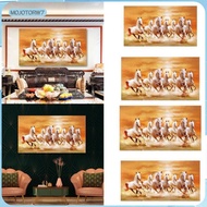 [mojotorw7] Seven Lucky Running Horses Wall Art Artwork for Office Living Room Farmhouse