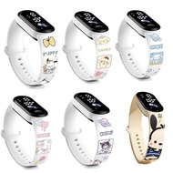 Cartoon Sanrio Kuromi Kitty Cinnamoroll Watch Students Silicone Led Electronic Watch Waterproof Lumi