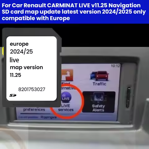 8201753027 GPS SD CARD FOR RENAULT CARMINAT LIVE VERSION 11.25 2024/2025 SPEEDCAM NEW