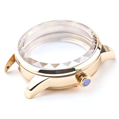 33mm Cocktail Ladies' Watch Case Silver Diamond-cut Faceted Crystal For Seiko Presage NH35 Automatic