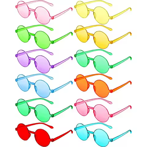 Festival Fashion Sunglasses Circular Sunglasses Trendy Ocean Sunglasses Colorful Sunglasses For Part