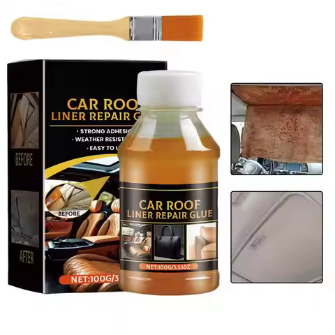 Car Headliner Glue Car Headliner Fabric Glue Self-adhesive Car Interior Roof Repair Glue Leather Rep