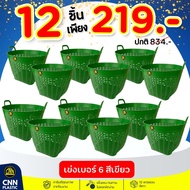 เข่งปลูกต้นไม้พลาสติก CNN เบอร์ 6 ยกโหล 12 ใบ สีสันสดใส