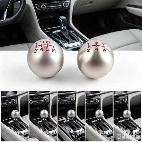 Aluminum 5 6 Speed Ball Shape Gear Shift Knob M10*1.5 Fit For 2022 Honda Civic City FD2 FN2 EP3 type