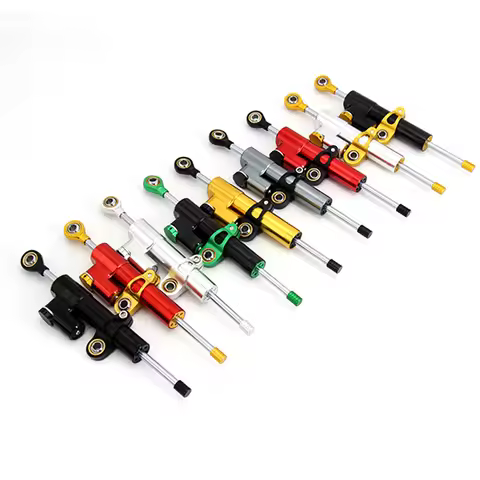 Motorcycle Steering Damper Carbon Fiber Tank Slapper Riding Stabilizer DMV Speed Wobble Balanced Saf
