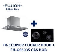 FUJIOH FR-CL1890R Made-in-Japan OIL SMASHER Cooker Hood (Recycling) + FH-GS5035 Gas Hob with 3 Burners