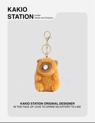 KAKIO STATION design 吐泡泡款水豚鎖匙扣可愛卡皮巴拉公仔女生包包小朋友書包鎖匙扣掛飾生日禮物