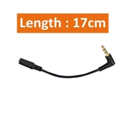 Ollivan 3.5mm AUX Audio Cable 4 Pole to 3 Pole Male to Female 17cm - AV119 - Black