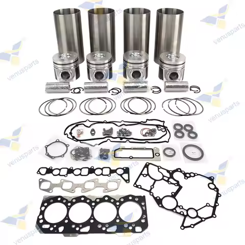 For Isuzu 4JJ1 Overhaul Rebuild Kit Piston Rings Cylinder Liner Full Gasket Set Engine Repair Parts 