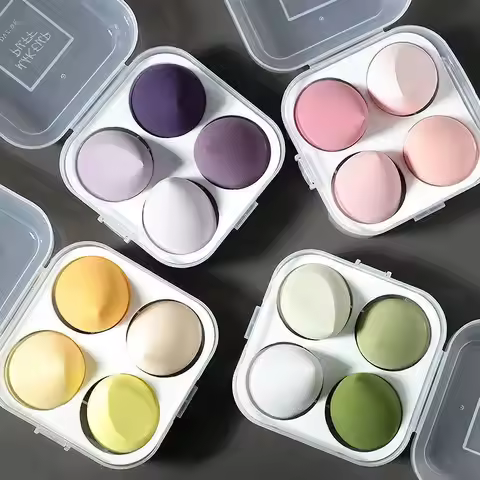 4pcs/set Color Mixing Beauty Egg Beauty Sponge Makeup SpongeMakeup Tools Foundation Make-up Facial M