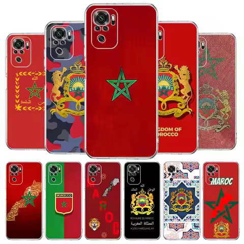 Moroccan flag Maroc Morocco Phone Case For Xiaomi Redmi Note 14 13 12 4G 9S 9 10 11 Pro Plus 5G 9T 1