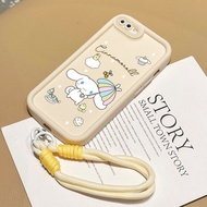 Case For OPPO A5 A3s A12E Realme C1 Phone Small Group Cute Dog Silicone Soft Shell Shockproof Strap