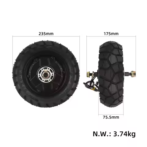 48V 600W Original Motor for 2024 Kukirin G2 Pro Electric Scooter, Complete Assembly with 9x3.0-5.5 T
