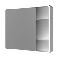 FOCCO MIA ตู้กระจกไฟ LED พร้อมชั้นวางของ ขนาด 80 X 70 ซม. LED MIRROR CABINET SINGER SIDED SHELF 80 X