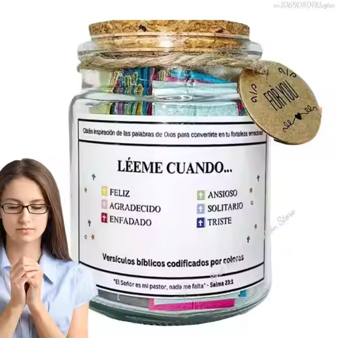 Bible Verse Jar Spanish Scripture Prayer Hope Bible Verse Jar Decoration Positive Thinking Emotional
