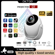Projector Q3 Electric focusing 1280*720P Anroid 14.0 Portable Projector Built-in APPS Wifi 6 and Blu