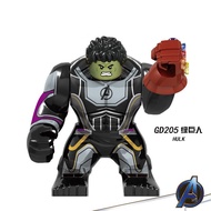 Compatible Minifigures Avengers Endgame Hulk With Infinity Gauntlet Big Figure GD205 dolls