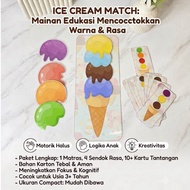 Ice Cream Match Game - Educational Toys for Children to Learn Colors and Train Smooth Motor Skills T