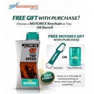 MOTOREX【Free GIFT】15W50 Top Speed 4T SAE MA2 Synthentic 1L 1Litre Motor oil 4 Stroke Engine Oil Moto