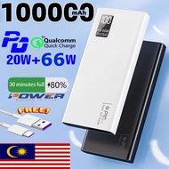 100％ original PowerBank 100000mah mini powerbank fast charging Dual Input Dual Output Flight Safe Po
