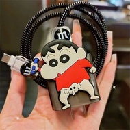 Cute Crayon Shin-Chan 67W/90W Xiaomi charger protector compatible with Xiaomi series data cable prot