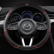 Car Leather Steering Wheel Cover Fit Mazda 2 3 6 Atenza  Demio CX3 CX5 CX4 CX30 CX8 Car Interior Ste