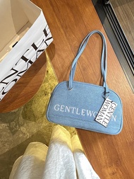 Gentlewoman 刺繡logo牛仔單肩包
