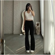 Flare Pants - Highwaist Flare Pants - Women's Semi Cutbray Culottes