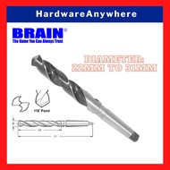 Taper Shank HSS Drill Bit 22mm to 31mm in Diameter / Right Hand Screw Thread Tap Taper Drill Bits