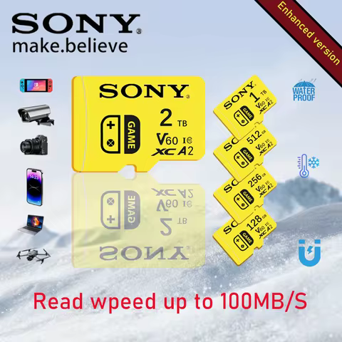 SONY High Speed TF Card Micro Sd Memories A2 V60 U3 Micro Sd Card 2TB 1TB 512GB 256GB 128GB For Phon