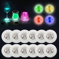 6pcs/12pcs/24pcs LED Colorful Cup Coaster, Light Up Coaster, LED Sticker Light, Bottle Light, Bar Ac
