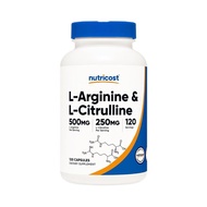 American Nutricost L-Arginine Capsules L-Citrulline Complex 500mg 120 Capsules