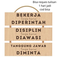 Wall decoration with work writing without a door | Office decorations | Office decoration