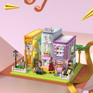 Zhegao ni Particle Coffee Bookstore Building Blocks Toy Decoration Gift Scene 3D Architecture Assemb