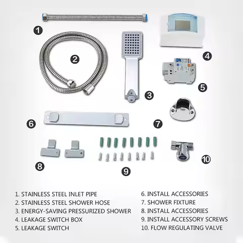 6500W Electric Water Heater Shower Instant Tankless Water Heating Machine Bathroom Water Heater
