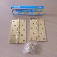 Paket 6 Biji Engsel 5 Inch Engsel Pintu Rumah 1 Set Besar Tebal 25mm Engsel Khusus Pintu Baut 5 Inch