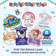 CHARACTER BIRTHDAY HANGTAG / BIRTHDAY HANG TAG CONTENTS 25 PCS