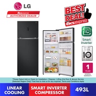 [TNG RM200] LG 493L Top Freezer Fridge in Essence - Matt Black GN-B452PQBK