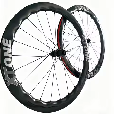 XTONE Carbon Fiber Wave Disc Brake Road Wheelset with Ratchet Hub Lightweight Aero and Stable for Ra