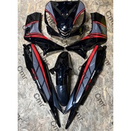 HLD Cover Set Lc135 V1 Energy Batman Hitam Bojam Cover Black Sticker Red