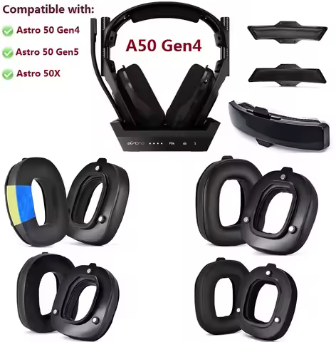 Ear pads for Logitech Astro A50 Gen4 Gen5 A50X Gaming Headphones Replacement A50 4th 5th Gen Earmuff