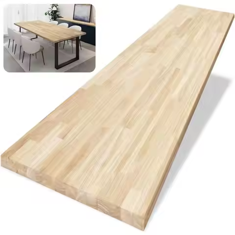 Butcher Block Countertop 60 x 25 x 1.5 in Thick - Uninished Solid Wood Table Top, Wood Countertop or
