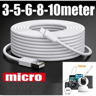 【3-5-6-8-10meter 】Android data cable lengthened and super long Xiaomi camera projector power extension 360 ​​surveillance mobile phone fast charge cable